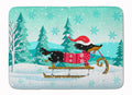 Merry Christmas Dachshund Memory Foam Kitchen Mat Machine Washable Anti-Fatigue Cushion Comfort Bath or Kitchen Rug