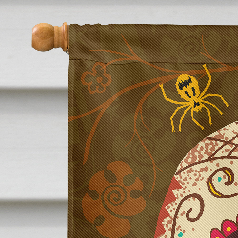Day of the Dead House Flag 28x40 Porch Sleeve Pole Decorative Outside Yard Banner Artwork Wall Hanging, Polyester
