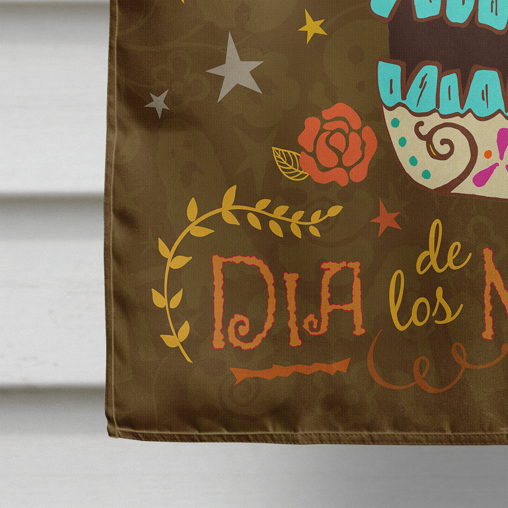 Day of the Dead House Flag 28x40 Porch Sleeve Pole Decorative Outside Yard Banner Artwork Wall Hanging, Polyester