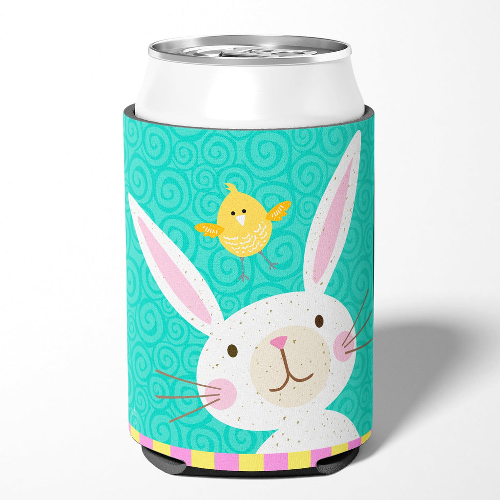 Happy Easter Rabbit Can or Bottle Hugger Cooler Sleeve for Standard 12 oz Cans, Insulated Foam Beer & Soda Can Hugger Reusable
