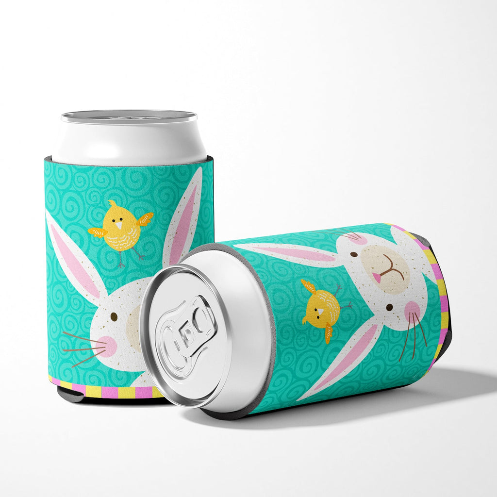 Happy Easter Rabbit Can or Bottle Hugger Cooler Sleeve for Standard 12 oz Cans, Insulated Foam Beer & Soda Can Hugger Reusable