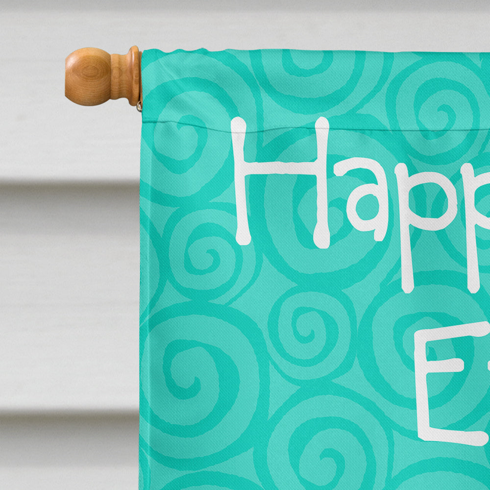 Happy Easter Rabbit House Flag 28x40 Porch Sleeve Pole Decorative Outside Yard Banner Artwork Wall Hanging, Polyester