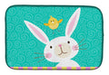 Happy Easter Rabbit Dish Drying Mat Absorbent Dish Drying Mat Pad for Kitchen Counter Dish Drainer Mat for Countertop, 14 x 21", Multicolor