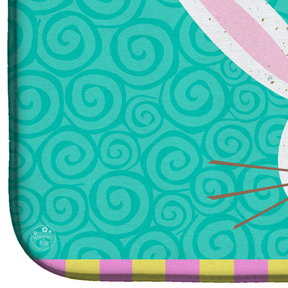 Happy Easter Rabbit Dish Drying Mat Absorbent Dish Drying Mat Pad for Kitchen Counter Dish Drainer Mat for Countertop, 14 x 21", Multicolor