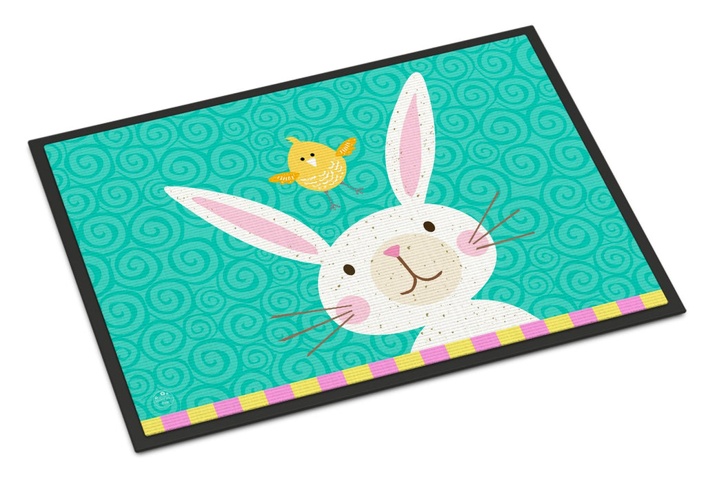 Happy Easter Rabbit Doormat Indoor Outdoor 24H X 36W Front Door Mat Rugs for Entryway, Non Slip Washable Low Pile,