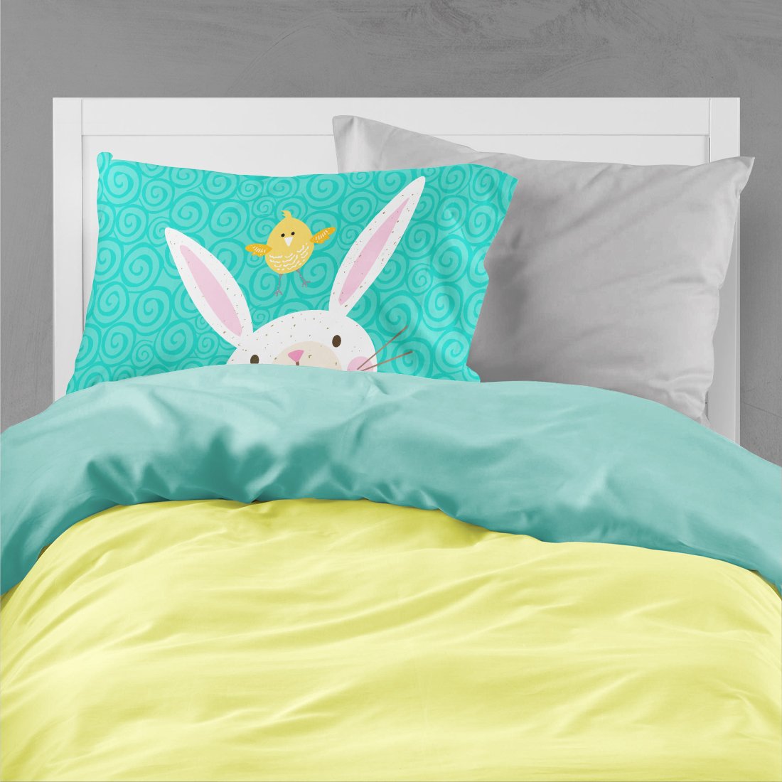 Happy Easter Rabbit Standard Pillowcase Lightweight Super Soft Easy Care Decorative Artwork Pillowcase, Standard
