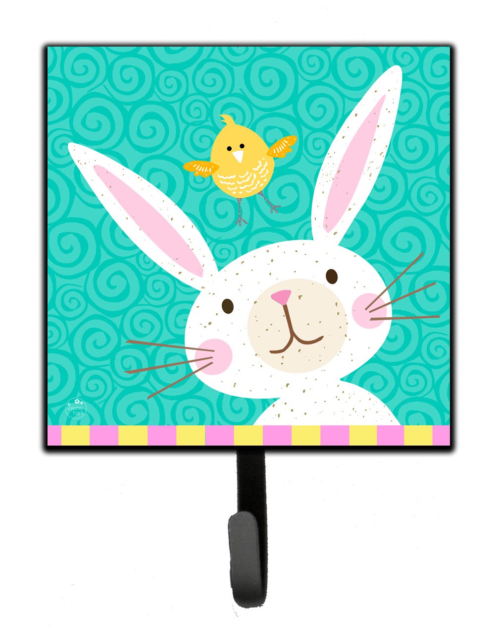 Happy Easter Rabbit Leash or Key Holder Wall Hooks, Key Hooks Holder, Coat Rack Wall Mount, Coat Hooks, Hooks for Hanging Keys, Towels, Aprons, Leashes