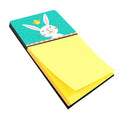 Happy Easter Rabbit Watercolor Sticky Note Holder Refillable Dispenser Desk Accessory 3x3 Pad Gift