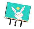 Happy Easter Rabbit Leash or Key Holder Wall Hooks, Coat Rack Wall Mount, for Hanging Keys, Towels, Aprons, Leashes