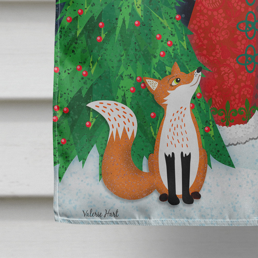 Santa Claus Christmas House Flag 28x40 Porch Sleeve Pole Decorative Outside Yard Banner Artwork Wall Hanging, Polyester