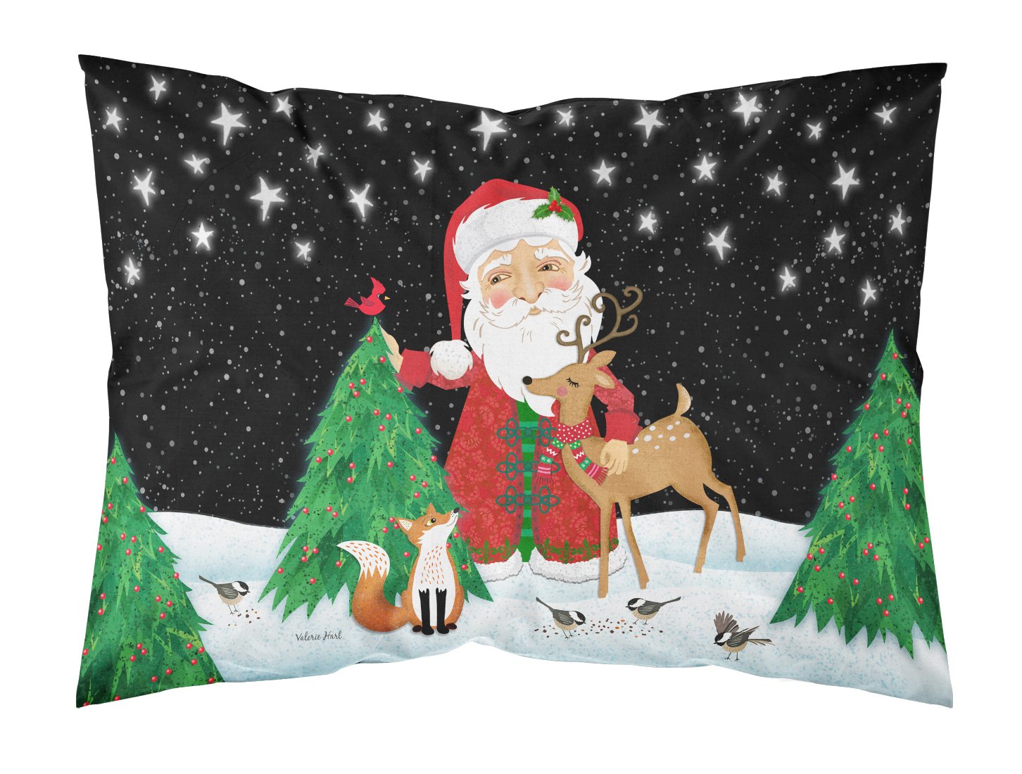 Santa Claus Christmas Standard Pillowcase Lightweight Super Soft Easy Care Decorative Artwork Pillowcase, Standard