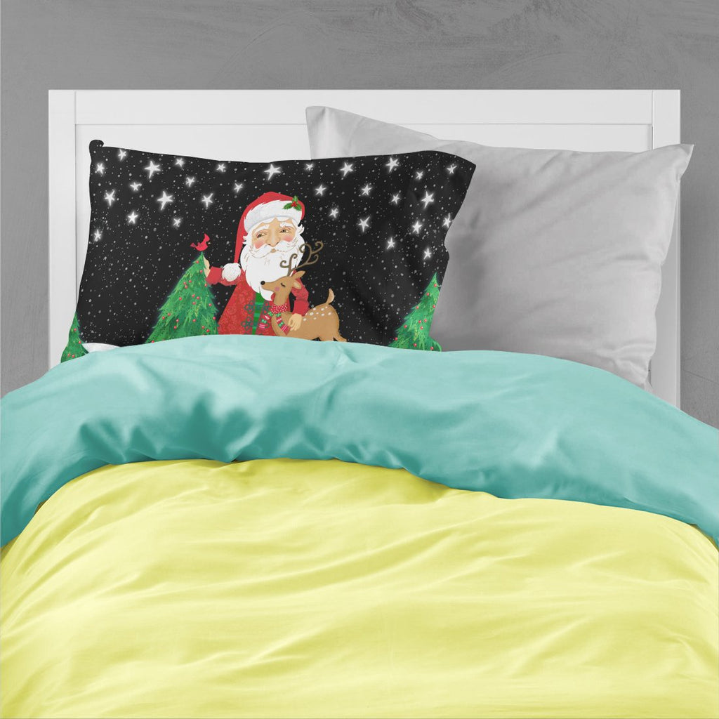 Santa Claus Christmas Standard Pillowcase Lightweight Super Soft Easy Care Decorative Artwork Pillowcase, Standard