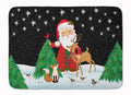 Santa Claus Christmas Memory Foam Kitchen Mat Machine Washable Anti-Fatigue Cushion Comfort Bath or Kitchen Rug
