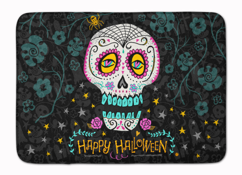 Happy Halloween Day of the Dead Memory Foam Kitchen Mat Machine Washable Anti-Fatigue Cushion Comfort Bath or Kitchen Rug