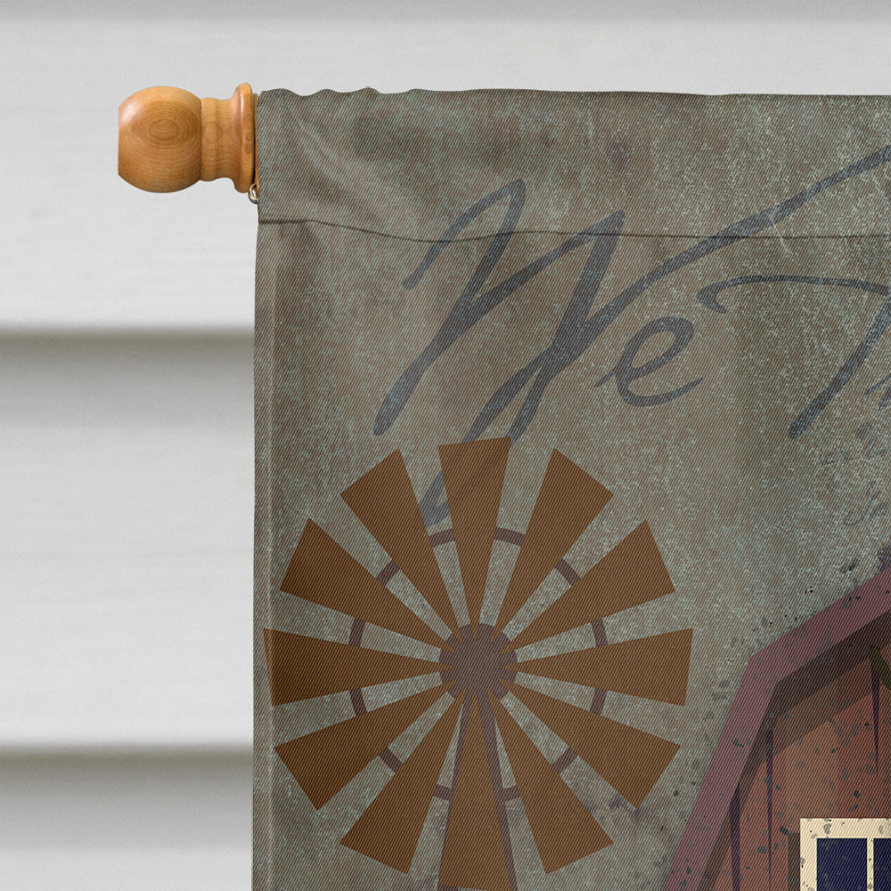 Patriotic Barn Land of America House Flag 28x40 Porch Sleeve Pole Decorative Outside Yard Banner Artwork Wall Hanging, Polyester