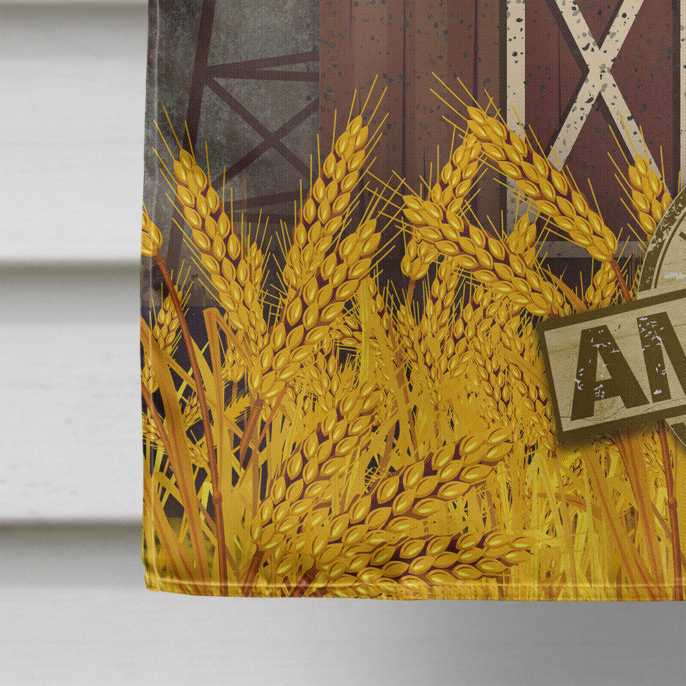 Patriotic Barn Land of America House Flag 28x40 Porch Sleeve Pole Decorative Outside Yard Banner Artwork Wall Hanging, Polyester