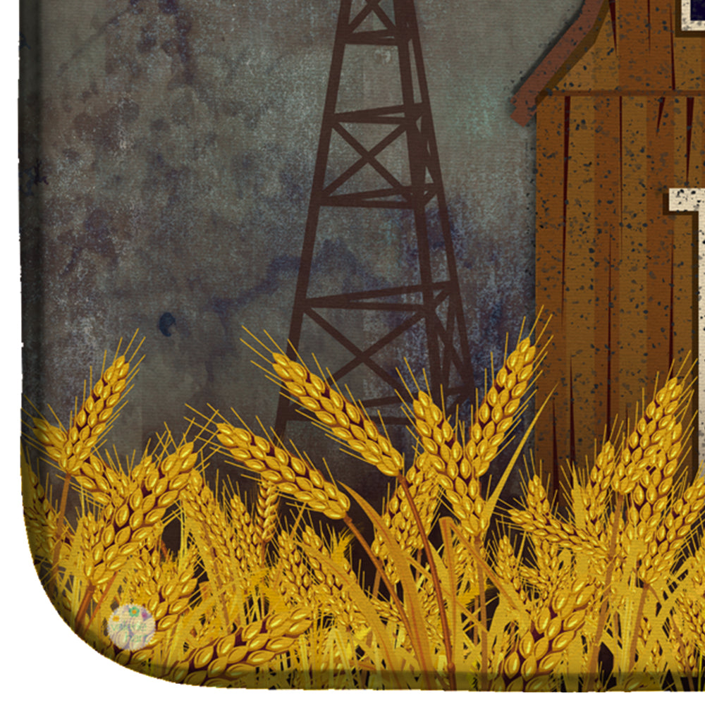 Patriotic Barn Land of America Dish Drying Mat Absorbent Dish Drying Mat Pad for Kitchen Counter Dish Drainer Mat for Countertop, 14 x 21", Multicolor
