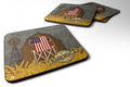 Patriotic Barn Land of America Foam Coasters Set of 4 Cup Coasters for Indoor Outdoor, Tabletop Protection, Anti Slip, Mouse pad Material