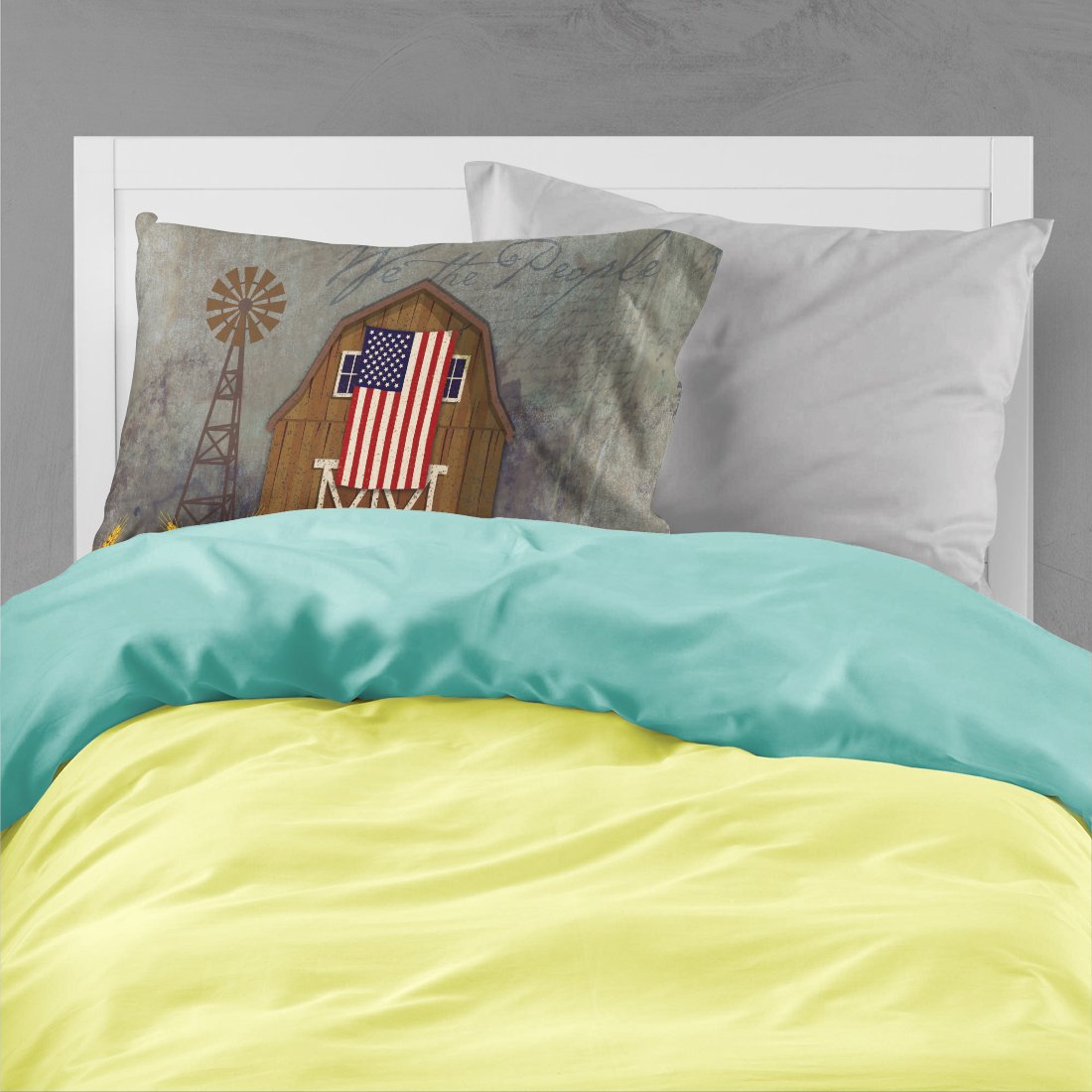 Patriotic Barn Land of America Standard Pillowcase Lightweight Super Soft Easy Care Decorative Artwork Pillowcase, Standard