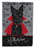 Halloween Vampire Scottie House Flag 28x40 Porch Sleeve Pole Decorative Outside Yard Banner Artwork Wall Hanging, Polyester