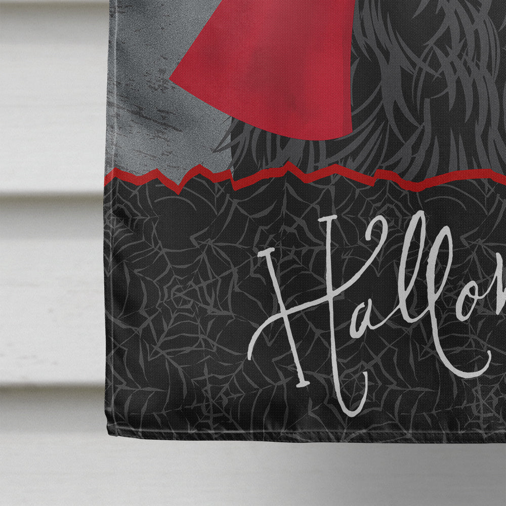 Halloween Vampire Scottie House Flag 28x40 Porch Sleeve Pole Decorative Outside Yard Banner Artwork Wall Hanging, Polyester