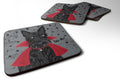 Halloween Vampire Scottie Foam Coasters Set of 4 Cup Coasters for Indoor Outdoor, Tabletop Protection, Anti Slip, Mouse pad Material