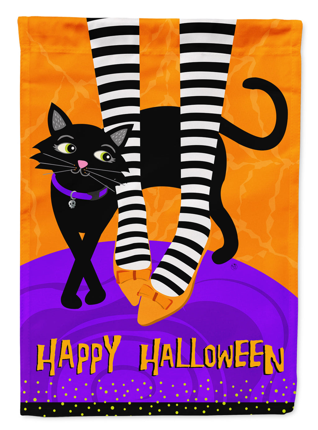 Halloween Witches Feet House Flag 28x40 Porch Sleeve Pole Decorative Outside Yard Banner Artwork Wall Hanging, Polyester