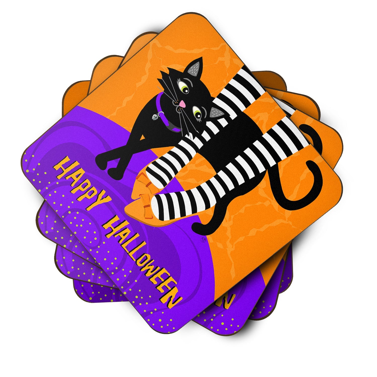 Halloween Witches Feet Foam Coasters Set of 4 Cup Coasters for Indoor Outdoor, Tabletop Protection, Anti Slip, Mouse pad Material