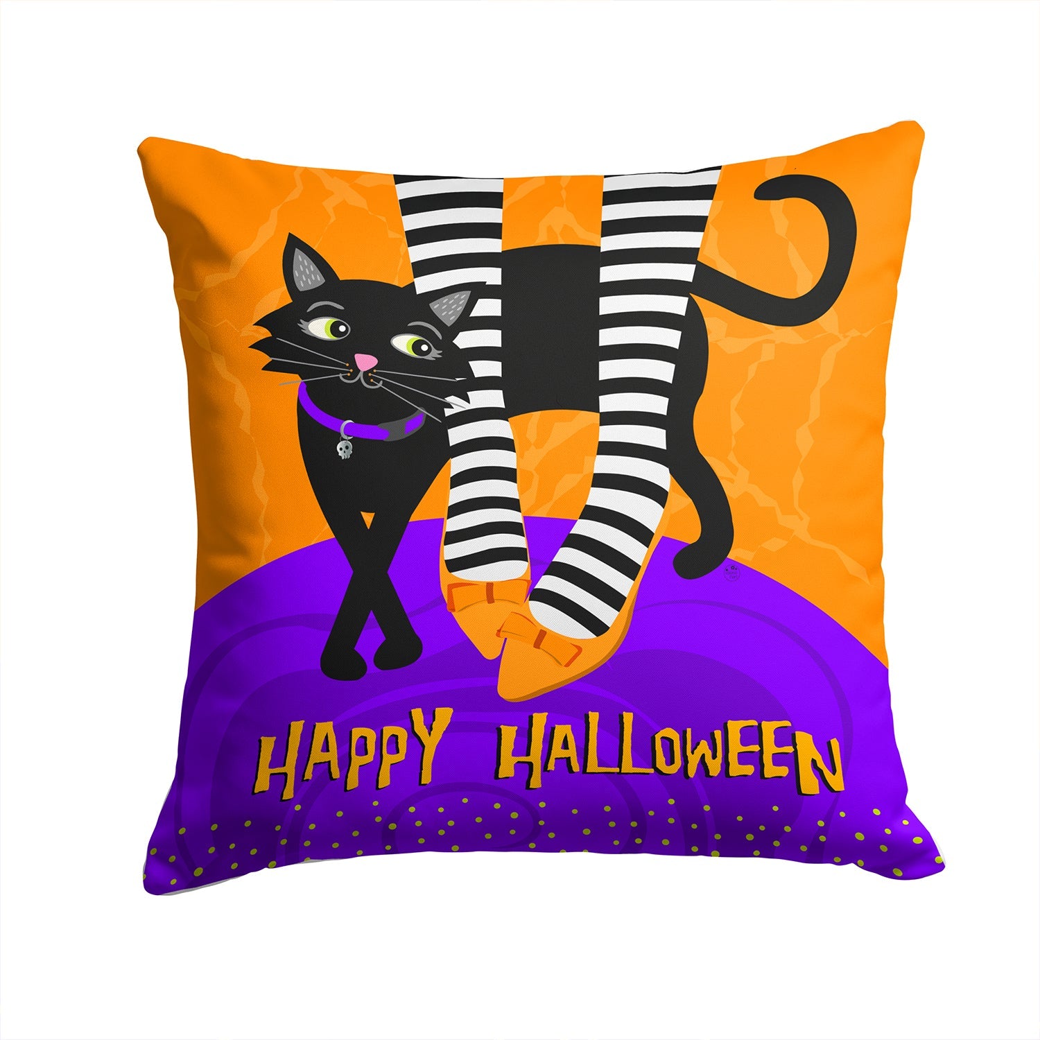 Halloween Witches Feet Decorative Throw Pillow 14x14 Indoor Outdoor Accent Cushion, Fabric Cover with Insert for Sofa, Bed, Porch & Living Room