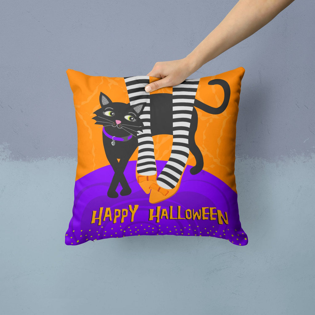 Halloween Witches Feet Decorative Throw Pillow 14x14 Indoor Outdoor Accent Cushion, Fabric Cover with Insert for Sofa, Bed, Porch & Living Room