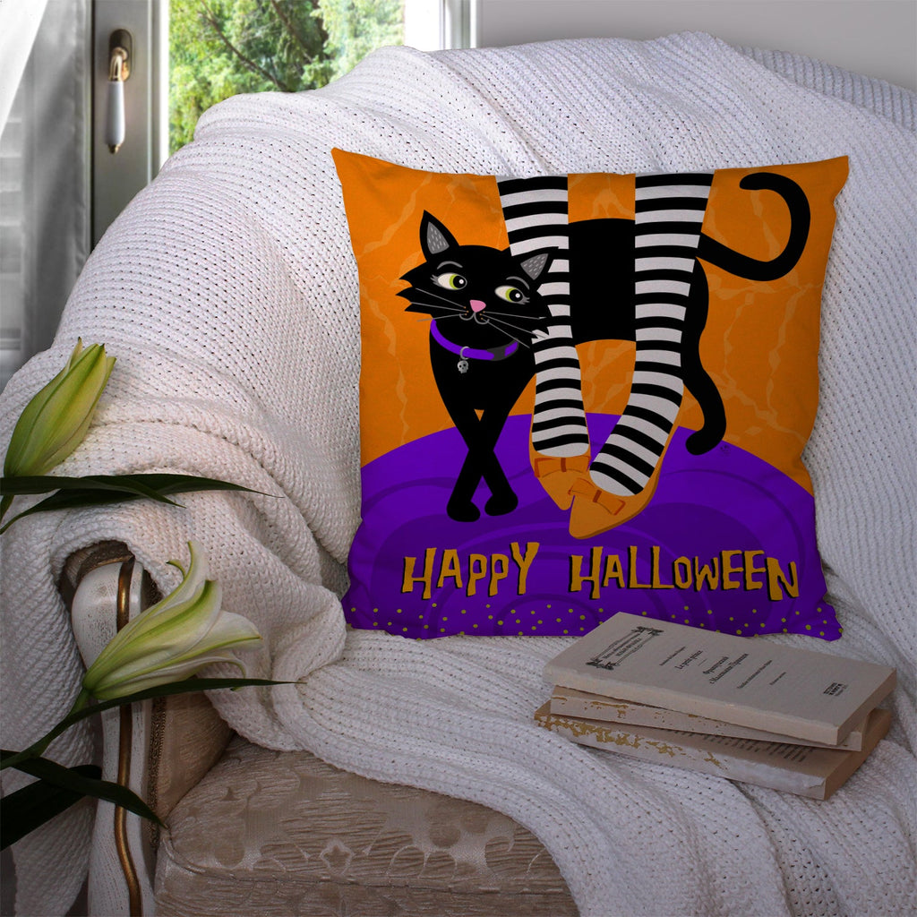 Halloween Witches Feet Decorative Throw Pillow 14x14 Indoor Outdoor Accent Cushion, Fabric Cover with Insert for Sofa, Bed, Porch & Living Room