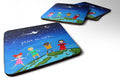 Peace on Earth Foam Coasters Set of 4 Cup Coasters for Indoor Outdoor, Tabletop Protection, Anti Slip, Mouse pad Material