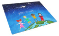 Peace on Earth Cutting Board Tempered Glass Kitchen Cutting Surface, Heat Resistant Chopping, Non-Slip Feet, Food Prep & Serving