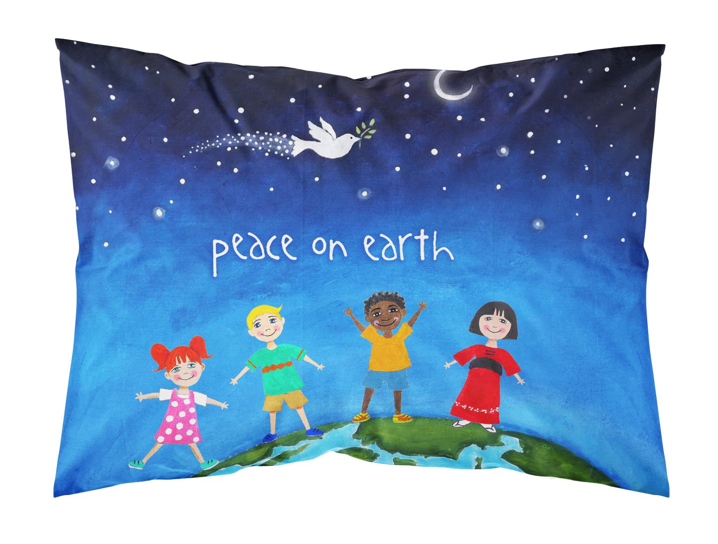 Peace on Earth Standard Pillowcase Lightweight Super Soft Easy Care Decorative Artwork Pillowcase, Standard