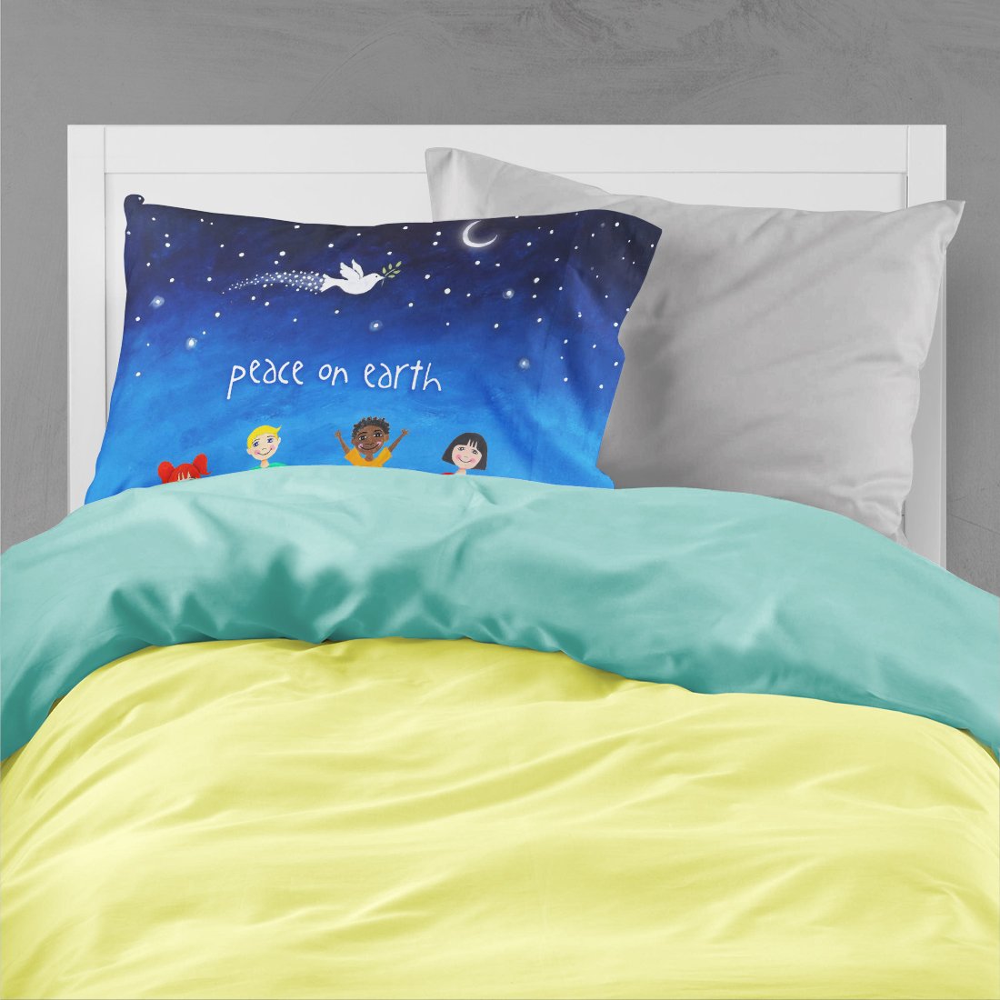 Peace on Earth Standard Pillowcase Lightweight Super Soft Easy Care Decorative Artwork Pillowcase, Standard