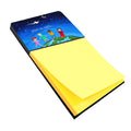 Peace on Earth Watercolor Sticky Note Holder Refillable Dispenser Desk Accessory 3x3 Pad Gift
