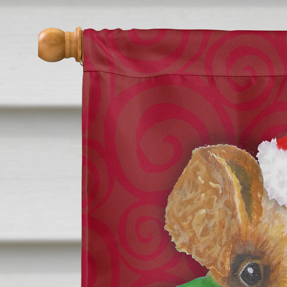 Wire Fox Terrier Christmas House Flag 28x40 Porch Sleeve Pole Decorative Outside Yard Banner Artwork Wall Hanging, Polyester