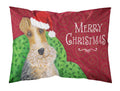 Wire Fox Terrier Christmas Standard Pillowcase Lightweight Super Soft Easy Care Decorative Artwork Pillowcase, Standard