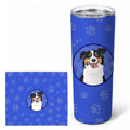Australian Shepherd Black Tricolor #2  Stainless Steel Skinny Tumbler 20 oz Vacuum Double Walled Reusable Insulated Travel Cup