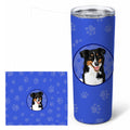 Australian Shepherd Black Tricolor #3  Stainless Steel Skinny Tumbler 20 oz Vacuum Double Walled Reusable Insulated Travel Cup