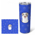Australian Shepherd Red Merle Tricolor #1  Stainless Steel Skinny Tumbler 20 oz Vacuum Double Walled Reusable Insulated Travel Cup