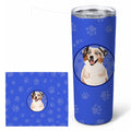 Australian Shepherd Red Merle Tricolor #2  Stainless Steel Skinny Tumbler 20 oz Vacuum Double Walled Reusable Insulated Travel Cup
