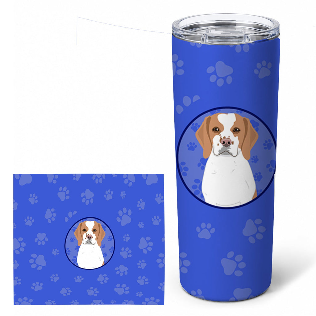 Beagle Red and White Red Ticked #1  Stainless Steel Skinny Tumbler 20 oz Vacuum Double Walled Reusable Insulated Travel Cup