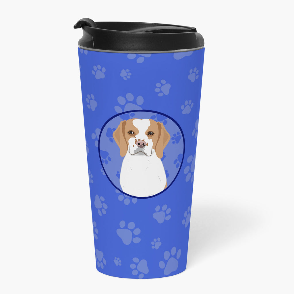 Beagle Red and White Red Ticked #1  Stainless Steel 16 oz  Tumbler Blue Insulated Tumbler with Lid, Cute Travel Cup for Coffee, Cocktails, Gift Men, Dad, Women, Mother