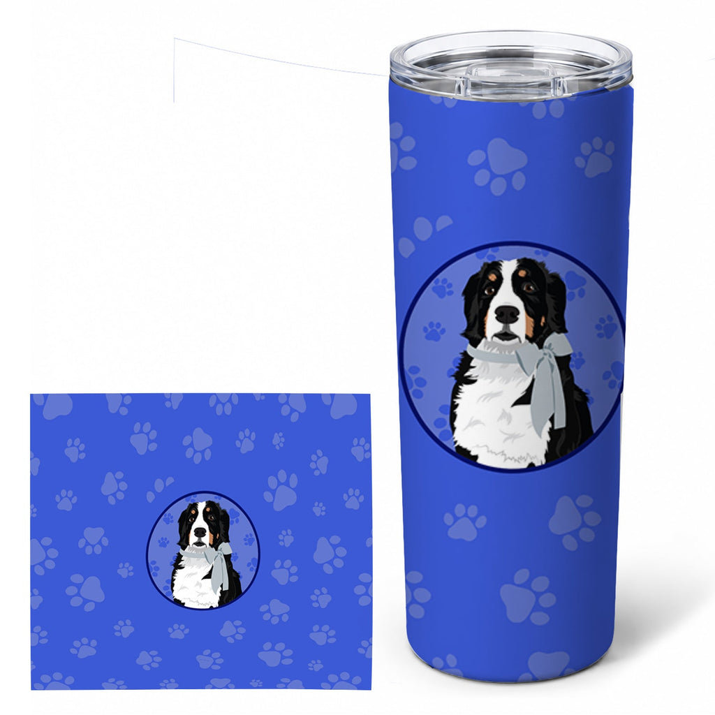 Bernese Mountain Dog #3  Stainless Steel Skinny Tumbler 20 oz Vacuum Double Walled Reusable Insulated Travel Cup