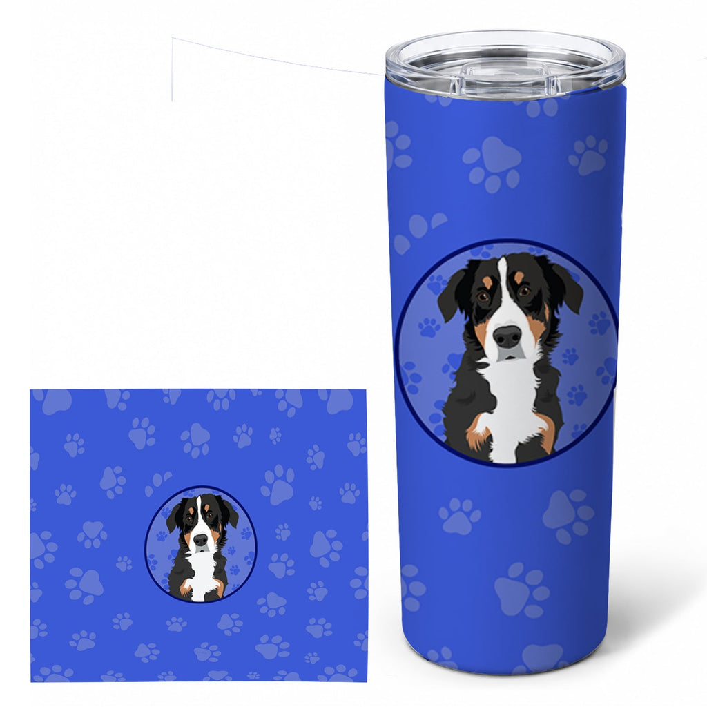 Bernese Mountain Dog Puppy #2  Stainless Steel Skinny Tumbler 20 oz Vacuum Double Walled Reusable Insulated Travel Cup
