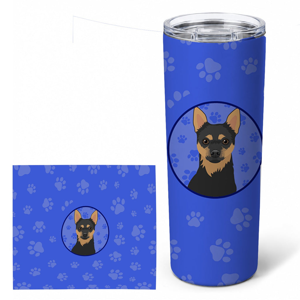 Chihuahua Black and Tan #1  Stainless Steel Skinny Tumbler 20 oz Vacuum Double Walled Reusable Insulated Travel Cup