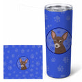 Chihuahua Chocolate #2  Stainless Steel Skinny Tumbler 20 oz Vacuum Double Walled Reusable Insulated Travel Cup