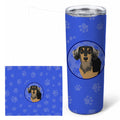 Dachshund Black and Tan #4  Stainless Steel Skinny Tumbler 20 oz Vacuum Double Walled Reusable Insulated Travel Cup