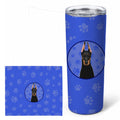 Doberman Pinscher Black and Rust Cropped Ears  Stainless Steel Skinny Tumbler 20 oz Vacuum Double Walled Reusable Insulated Travel Cup